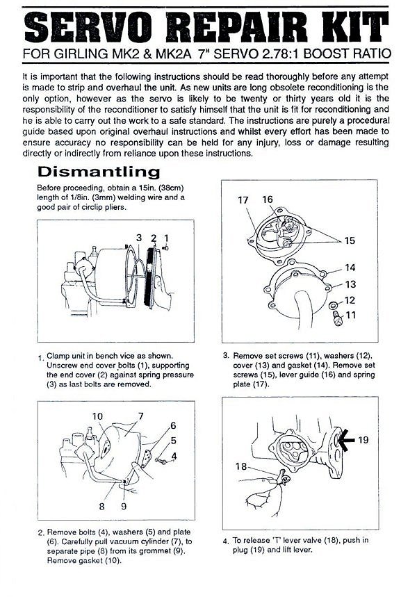Girling MK2a Brake servo kit dismantling (2)